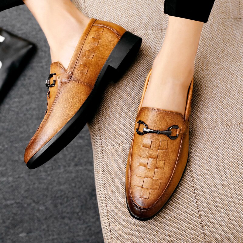 Mocasines náuticos para hombre, zapatos planos informales, sin cordones, para exteriores, otoño