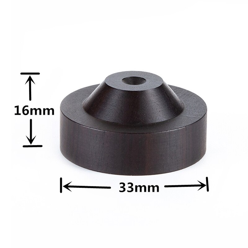 4pcs 33mmx16mm Speaker Spike Isolation ebony Wood Stand Feet Base HIFI Isolator Wooden: B style