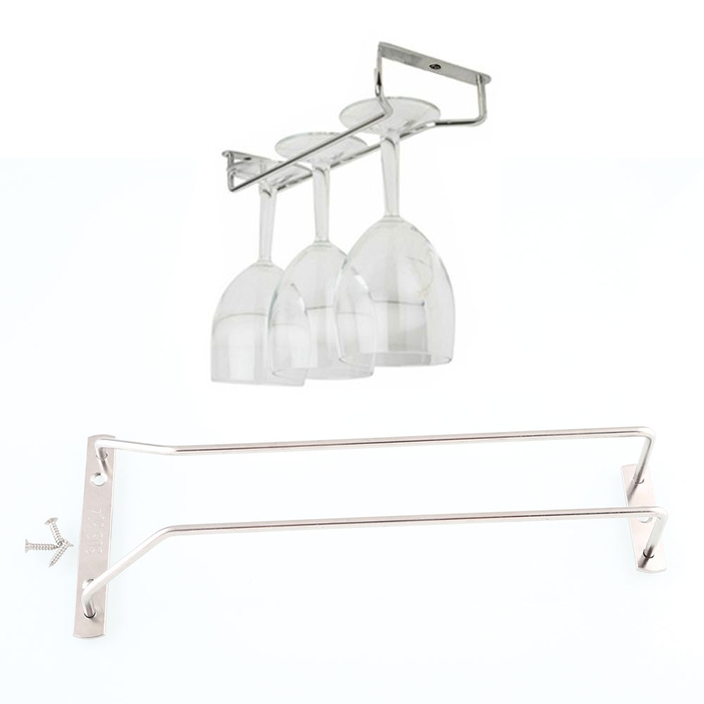 28 cm/11 "Rvs Wijnglas Houder Keuken Thuis Cup Opknoping Organisator Bar Hanger Plank Chrome Glaswerk houder