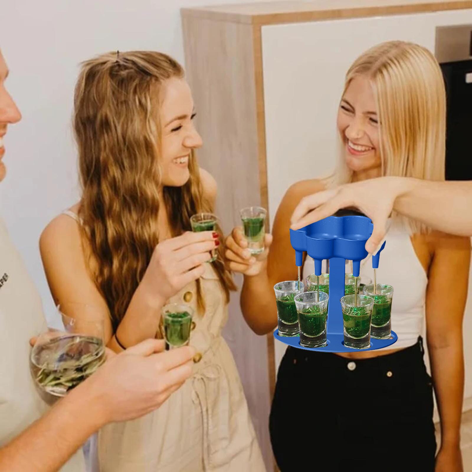 6 Borrelglas Dispenser Storage Rack Dispenser Bier Dispenser Drinken Game Party Saving Wijnglas Houder Snelle Vulling Tool