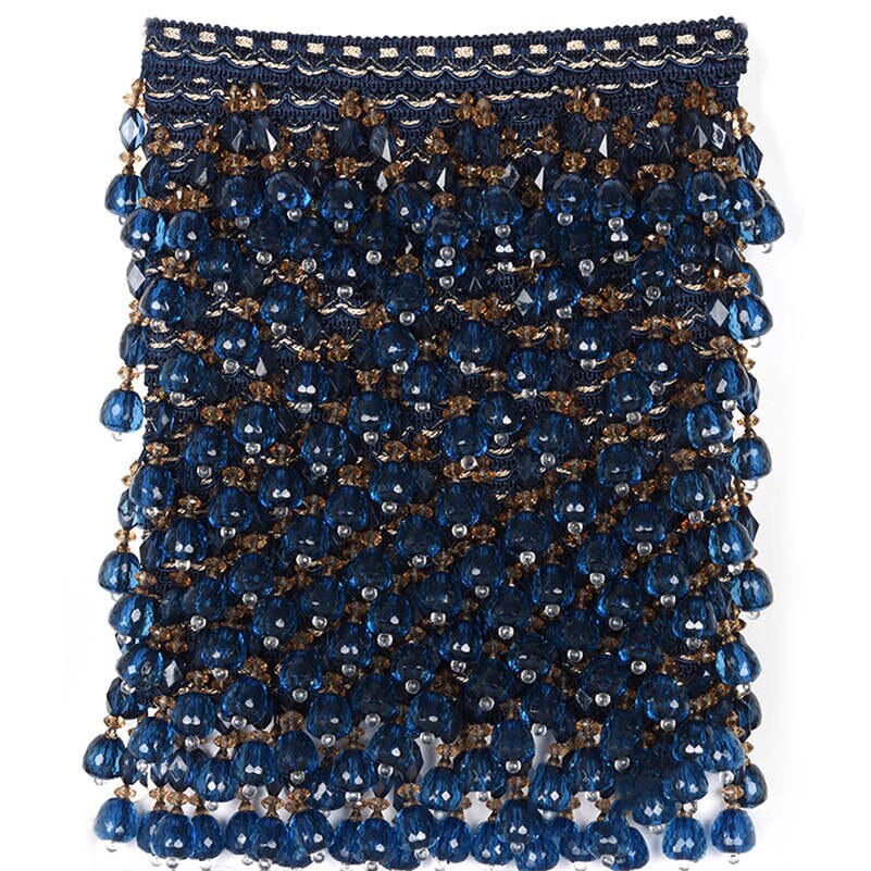 1M Kristal Kralen Gordijn Fringe Kant Kwastje Trim Wide Lint Naaien Ambachtelijke Elegante