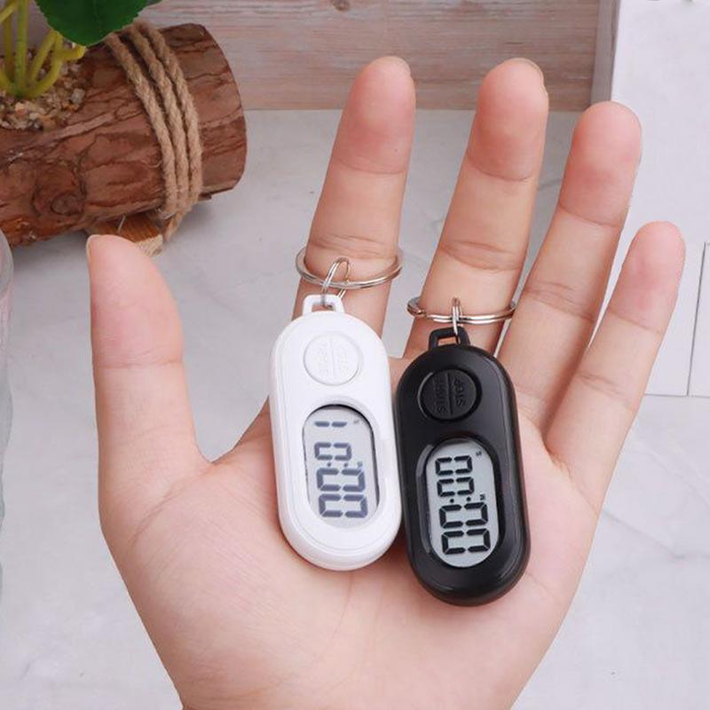 Elektronische klok Sleutelhanger stopwatch-poorten Kleine stop-timer Sleutelhanger LCD-scherm Digitale klok Lichtgewicht countdown-accessoires