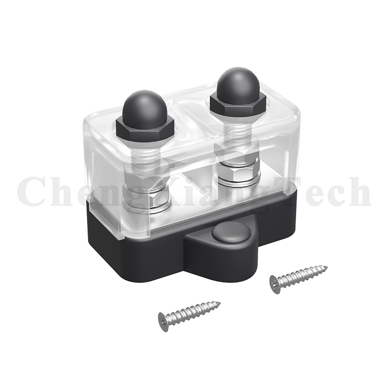 Busbar M6 M8 Post Terminal Studs Battery Junction Block Power Distribution 48VDC 300VAC for Car Boat RV ATV Caravan Solar Panel: PURPLE