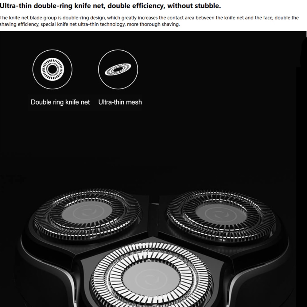Enchen-Afeitadora eléctrica 3D para hombres, máquina de afeitar lavable tipo C, recargable por USB, cortadora de barba, Afeitadora eléctrica portátil