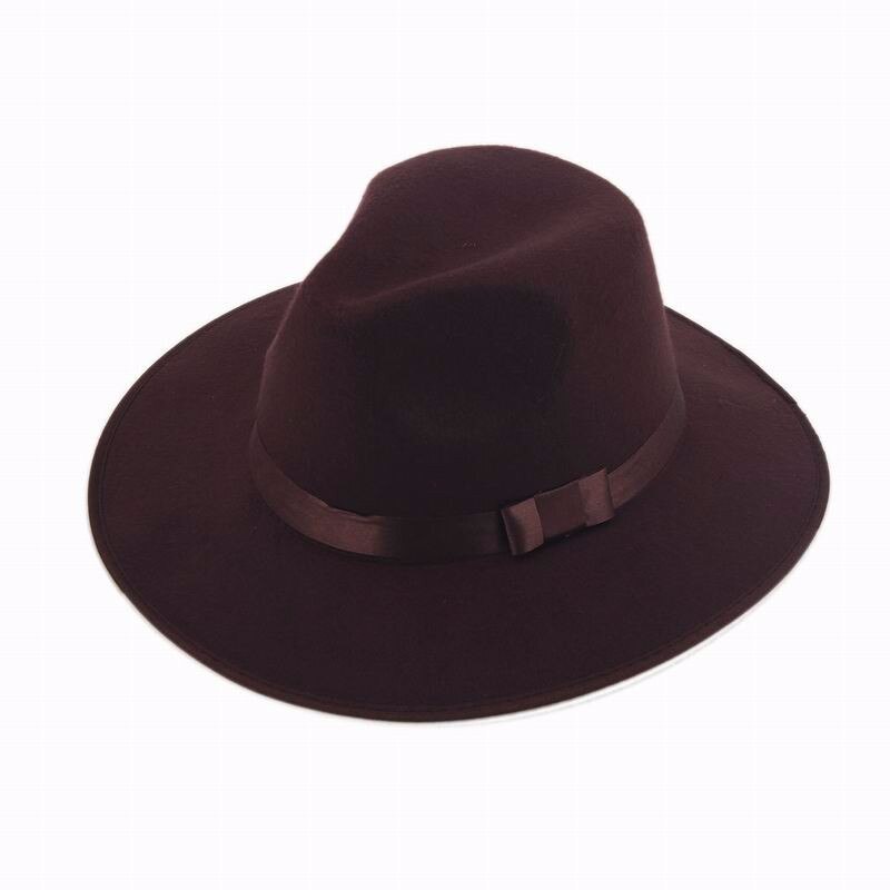 Vintage sombrero Derby vaquero Casual gran sombrero con visera de Jazz sombreros Fedora Sombrero de Panamá para hombres mujeres Unisex accesorios genial: Coffe