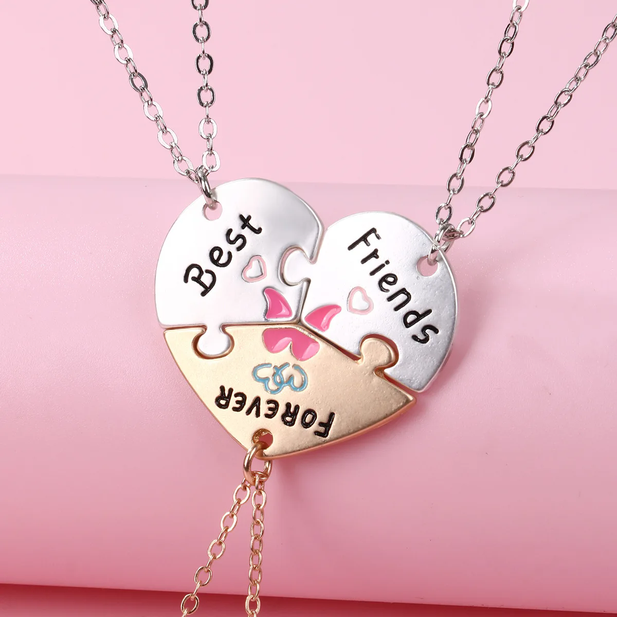 2/3 Uds. Collares de amistad para mujeres y niñas Kawaii mejores amigos mamá hija colgante cadena BFF accesorios de joyería 2025