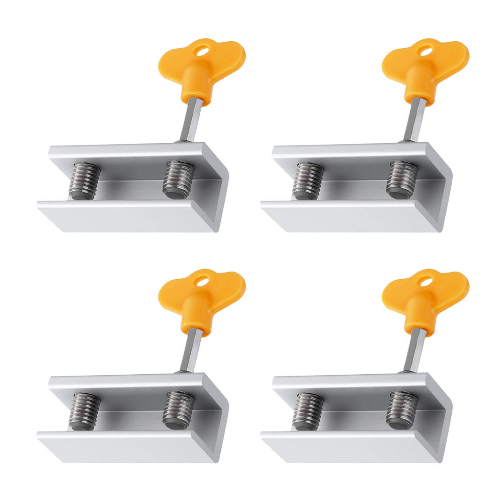 6 Pcs/4 Pcs Aluminium Raam Lock Gesp Deurslot Bescherming Schuifdeur Beveiliging Schuifdeur Scherm Limiter Beveiliging klink: Brons