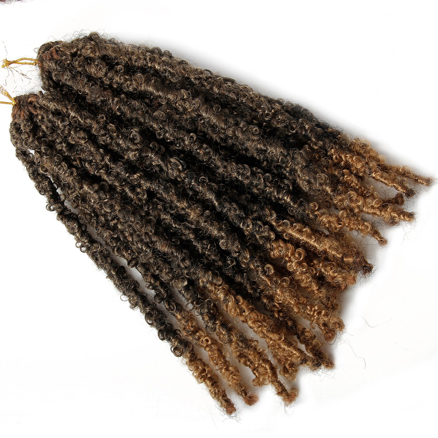 Butterfly Locs Crochet Hair Synthetic Short Distressed Faux Locs Crochet Braids Hair Goddess Pre Looped Bob Locs Pre-Twist Braid: 1B/27HL / 3Pcs/Lot