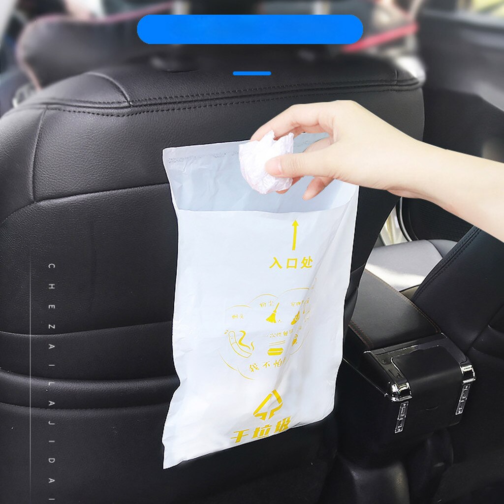 40PCS Car Trash Bag Disposable With a Strong Sticky Strip Portable Rubbish Bag Car Trash Bag Garbage Rubbish Disposable Bag