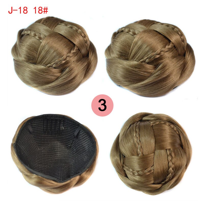 Jeedou Synthetic Braided CHignon Updos Hair Bun For Women Hairpieces: 18