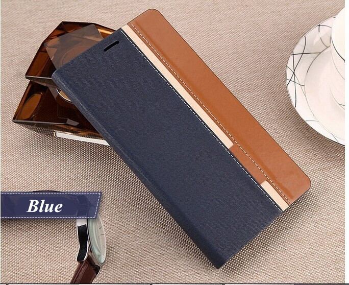 Luxury Business Wallet Bag Stand Mixed Colors Flip PU Leather Case For HTC 10 HTC One M7 M9 M10 A9 Cover with Card Slot Fundas: For HTC One M9 / Blue