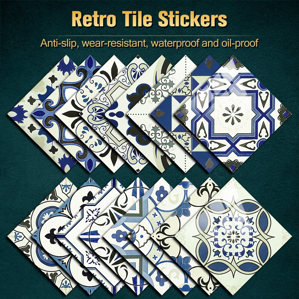 16 pz/impostato piastrelle in ceramica in stile messicano adesivo murale cucina bagno tavoli arte murale decorazioni per la casa sbucciare &amp; bastone adesivi murali in PVC