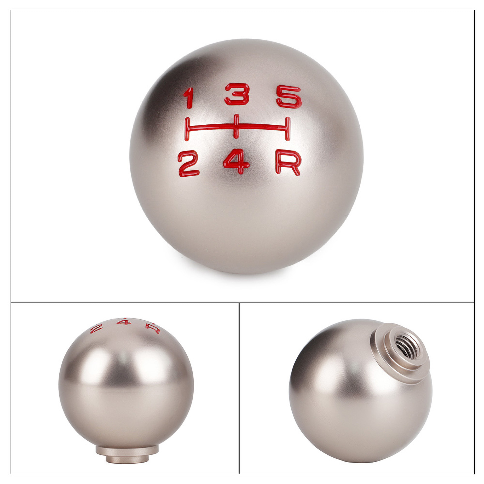 Pommeau de levier de vitesse en aluminium, 5/6 vitesses, en forme de boule, M10 x 1.5, pour Honda Fit Civic City FD2 FN2 EP3 TYPE R DC2 DC5 AP1 AP2 S2000 F20C