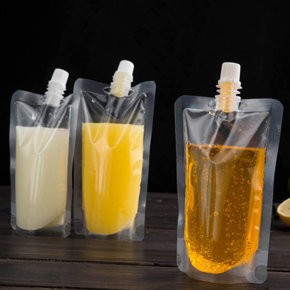 50Pcs Stand Bag Versatile Spout Pouch Practical Comfortable Grip Disposable Stand-Up Pouch for Home