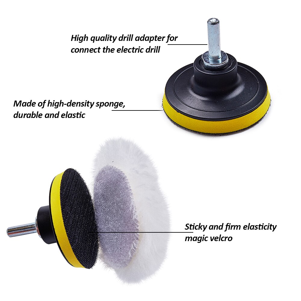 12 stk bil polering pad polering svamp pads til båd skum polermaskine voks polering pad kit til auto ridser fjerne