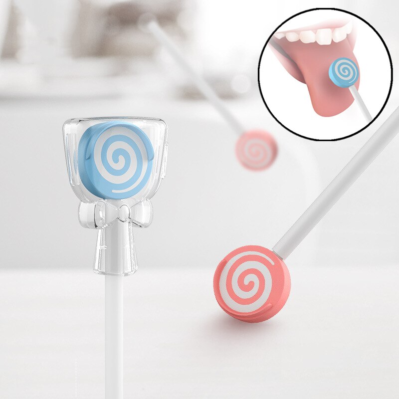 1Pcs Mondhygiëne Tong Schraper Schoner Lolly Kindje Tong Borstel Kind Tong Schraper Schoner Babyverzorging Kids