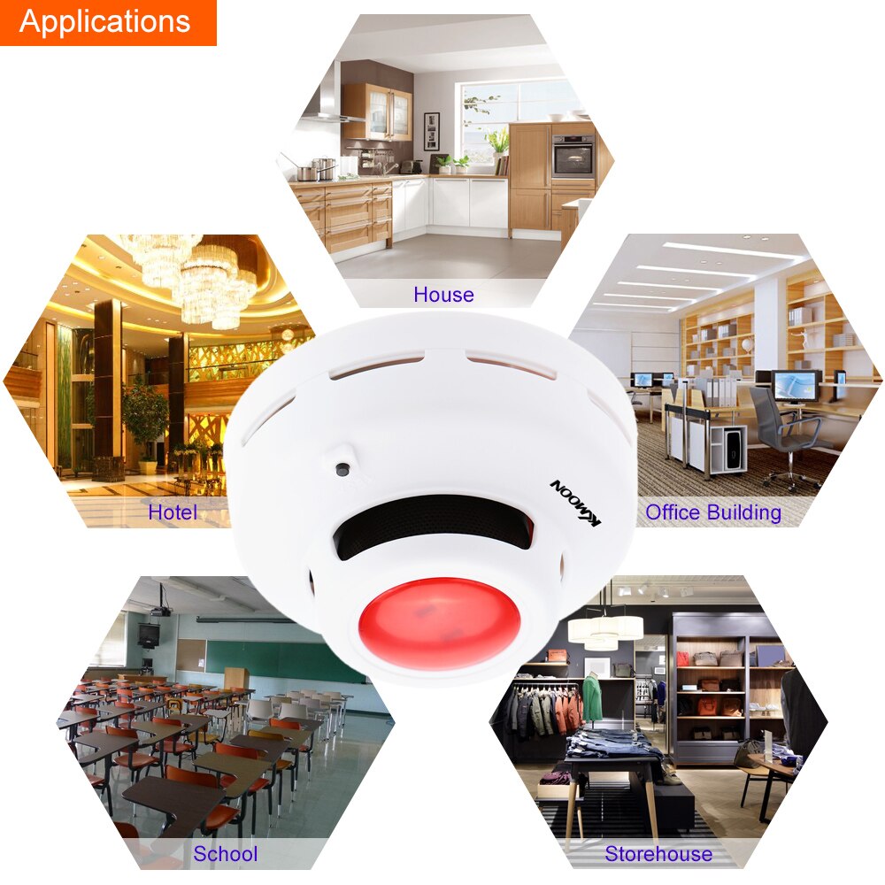 High Sensitive Standalone Photoelectric Smoke Detector MCU Technology Fire Alarm Security System