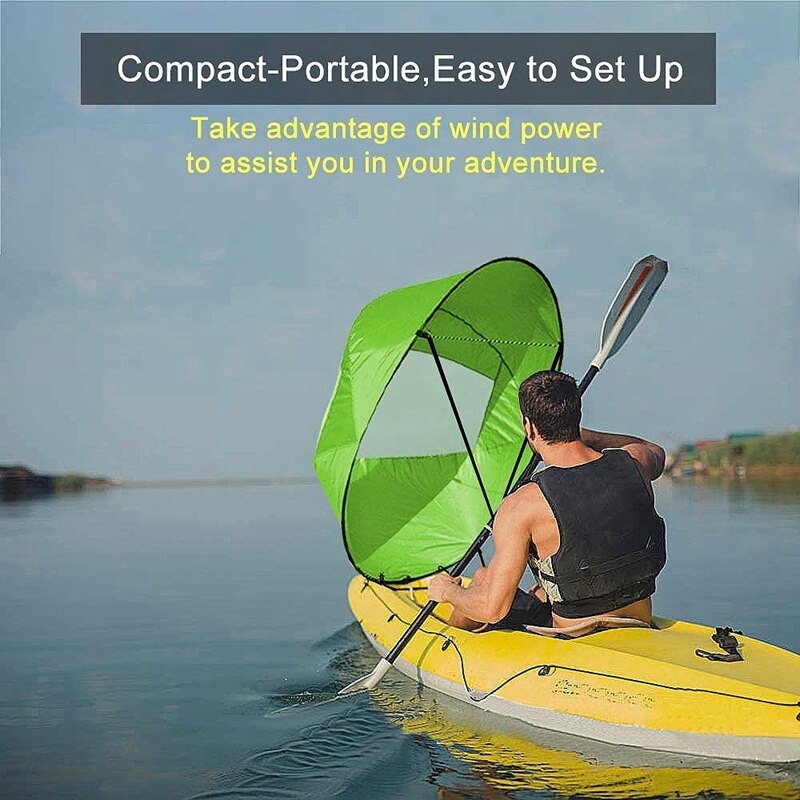 42 Inch Foldable Kayak Downwind Paddle Wind Sail Kayak Sail Kit g Boats Wind Sail for Kayak Canoe Accessories