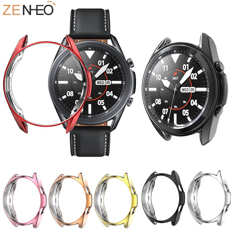 Protective Case For Samsung Galaxy Watch 3 41mm 45mm Smart Watches Plating TPU Frame Shell Protector Smart Accessories Cover