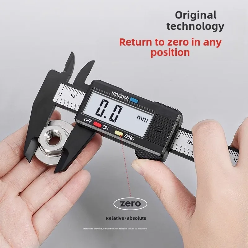 Caliber 150mm 100mm LCD Display Electronic Digital Micrometer Carbon Fiber Measuring Tool Digital Ruler Gauge Vernier Caliper