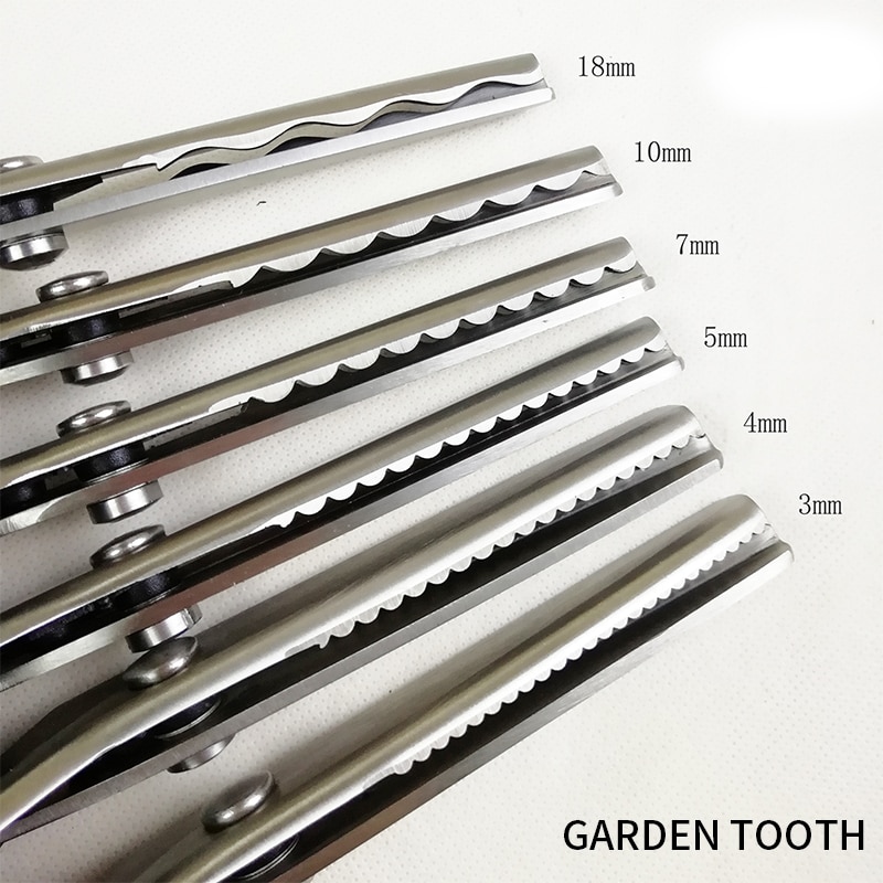 Stainless Steel Crafts Dressmaking Zig Zag Cut Scissors Sewing Scissors Fabric Pinking Shears Handled