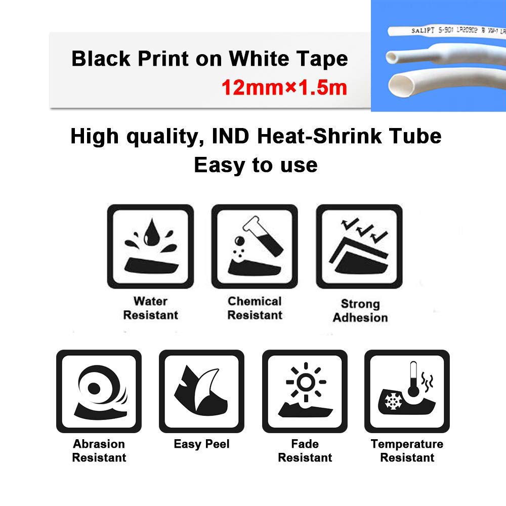 1Pack Heat Shrink Tube Tape Compatible Brother Hse 231 Hse-231 Hse-211 Hse-221 Industrial Label Tapes For P-Touch Printer H110