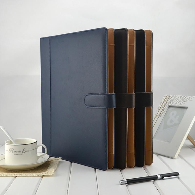 A4 PU Multi-Function Folder Ring Binder Display Notebook Folders With Calculator 8 Packets File Folder Document Bag Organizer