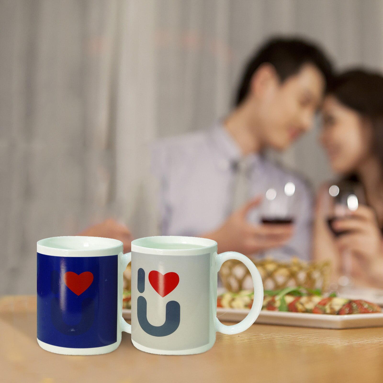 Saintgace Thermal Color Change Ceramic Mugs love heart pattern office Couple Ceramic Tea Coffee cups & mugs Drinkware tazas