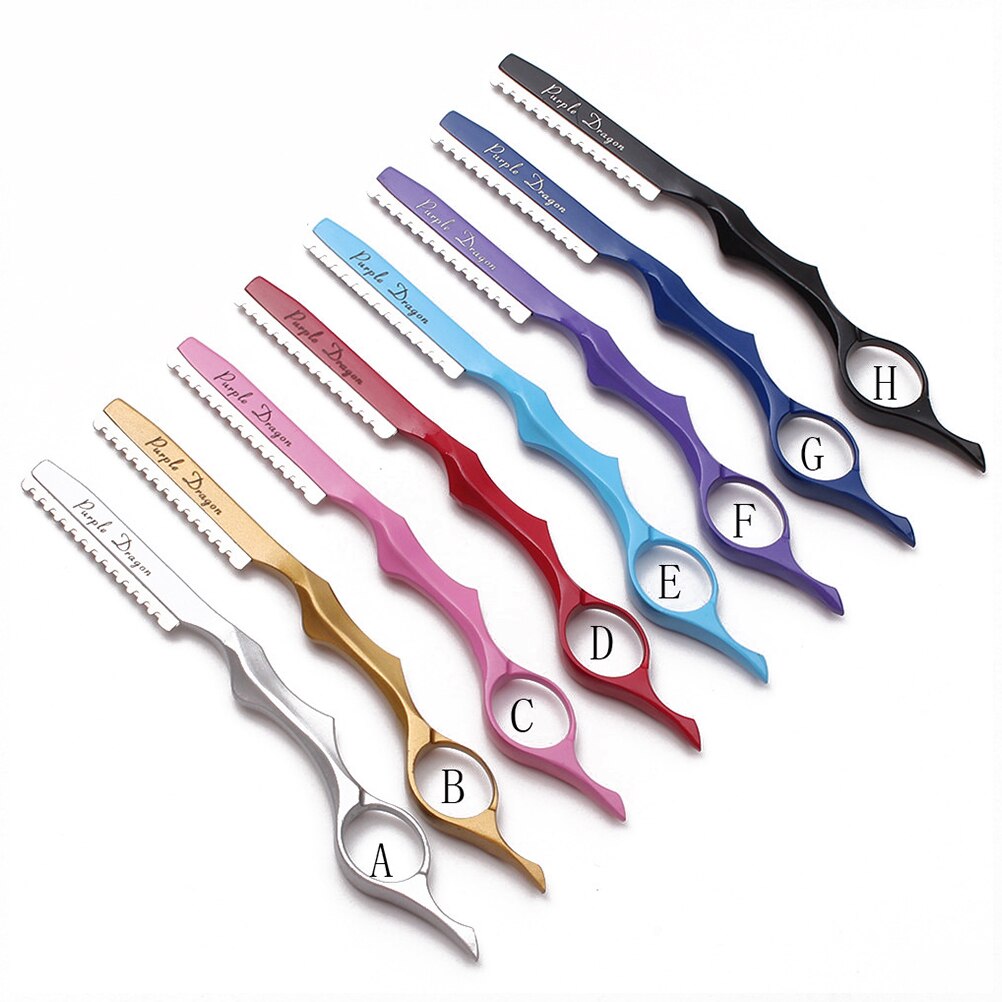 1 Set Of Thinning Razor Steel Replaceable Manual Durable Hair Shorten Hair Styling Cutter Shaving Tool Trimmer Razor