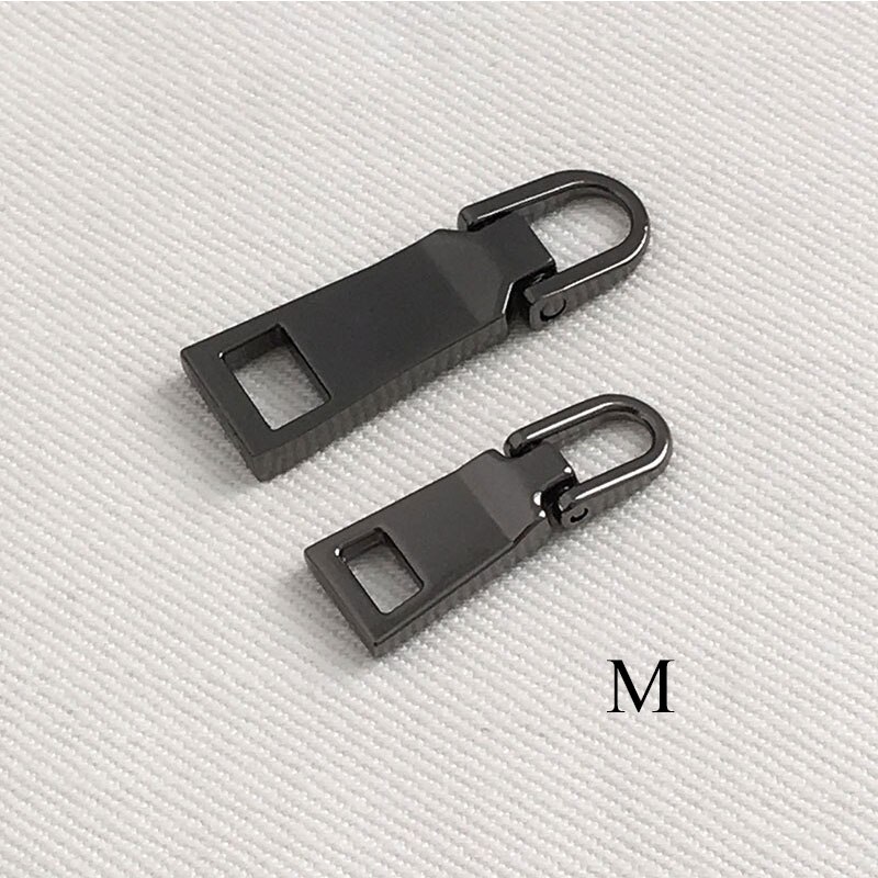 1PC Staccabile 3 #5 # Metallo Cursori E Ganci per Chiusure Lampo Estrattori cerniera lampo kit di Riparazione Chiusure Lampo Tirare per Sacchetti di Indumento di CUCITO Fai DA Te artigianato: nero M