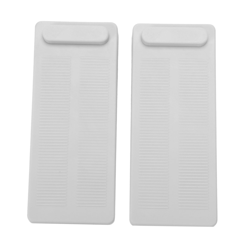 2 Pcs Rubber Door Stop Wedge Gray for Wood Tile Floors