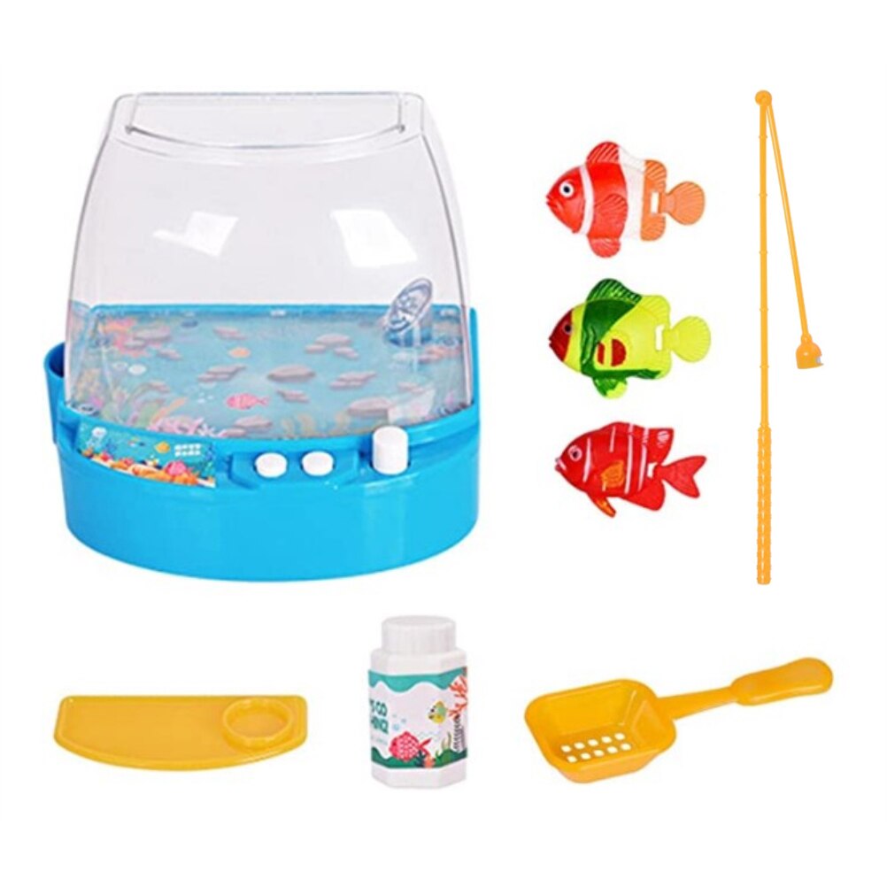 Kit de simulación de acuario para niños, Mini pecera eléctrica, juego interactivo de pesca, de cumpleaños: Default Title