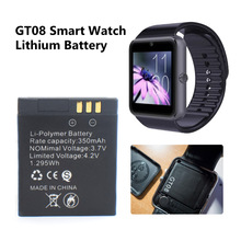 1 stuk 350mah Oplaadbare Li-po Li Ion Lithium Smartwatch Batterij Stabiele Voeding Batterij Vervanging Voor GT08 smart Horloge