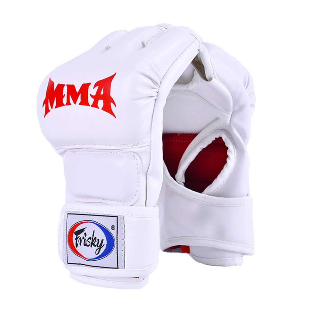 Guantes de boxeo para hombres y mujeres para adultos, guantes de boxeo de medio dedo, equipos de Sanda, guantes de entrenamiento deportivos para lucha de boxeo MMA D30