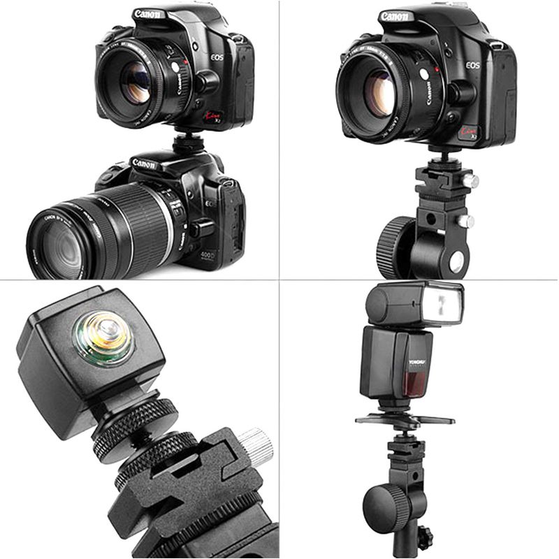 5 Pack 1/4 inch Flash Shoe Mount Adapter to Tripod Screw Converter Adapters with Double Nuts for DSLR Camera Rig Monitor LED