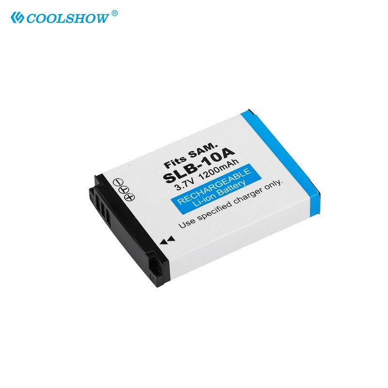 Batteria della macchina fotografica di SLB-10A SLB 10A 1200mAh per le batterie di Samsung PL50 60 65 800 SL820 WB500 WB550 HZ10W esso100 L100 L110 L200 L210