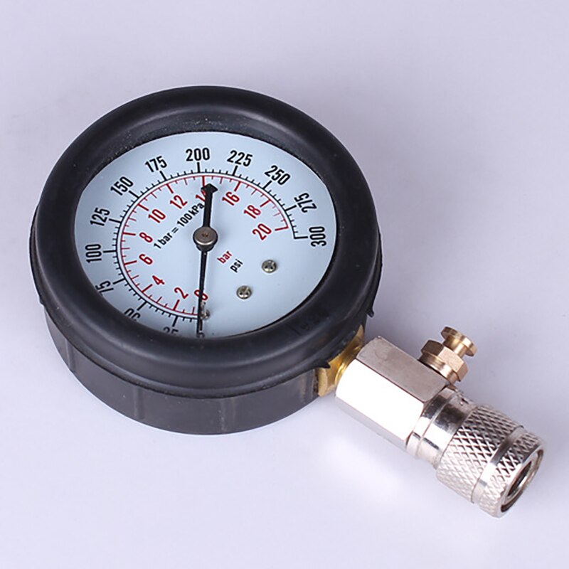 Compression Tester Pressure Gauge Tester Kit Motor Auto Petrol Gas Engine Cylinder Motorcycle Pressure Gauge Adapter
