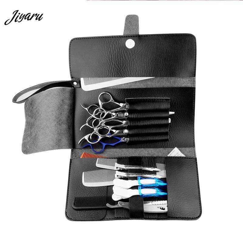 Barber Hair Styling Tools PU Leather Hair Scissors Bags Waterproof Barber Pouchs Large Capacity Clipper Comb Bags