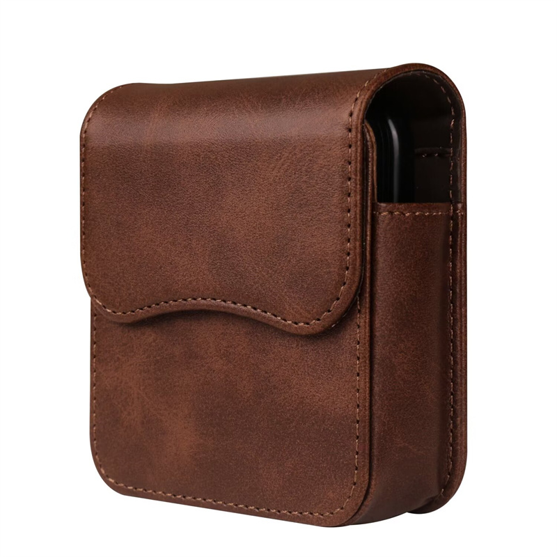 Leather Belt Clip Magnet Flip Case For Motorola Razr 40 50 60 Ultra Folding Cover Card Slot