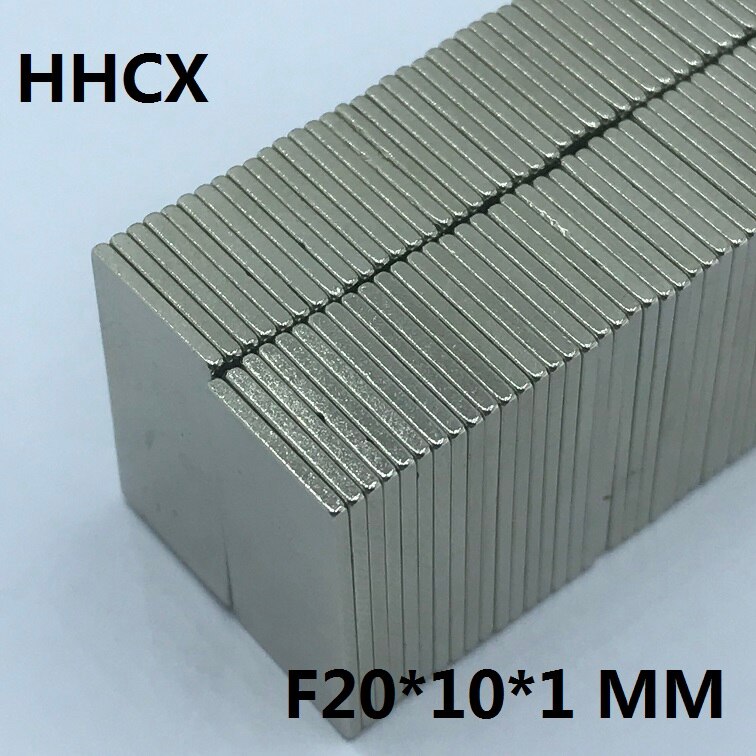 10 stk/parti magnet 20 x 10 x 1 n35 stærke mm firkantede ndfeb sjældne jordarters magnet 20*10*1 neodymmagneter