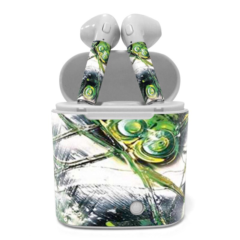 Double Wireless Skin Sticker Headset Pair Cover Full Body Earphone For HBQ I7s TWS: 063