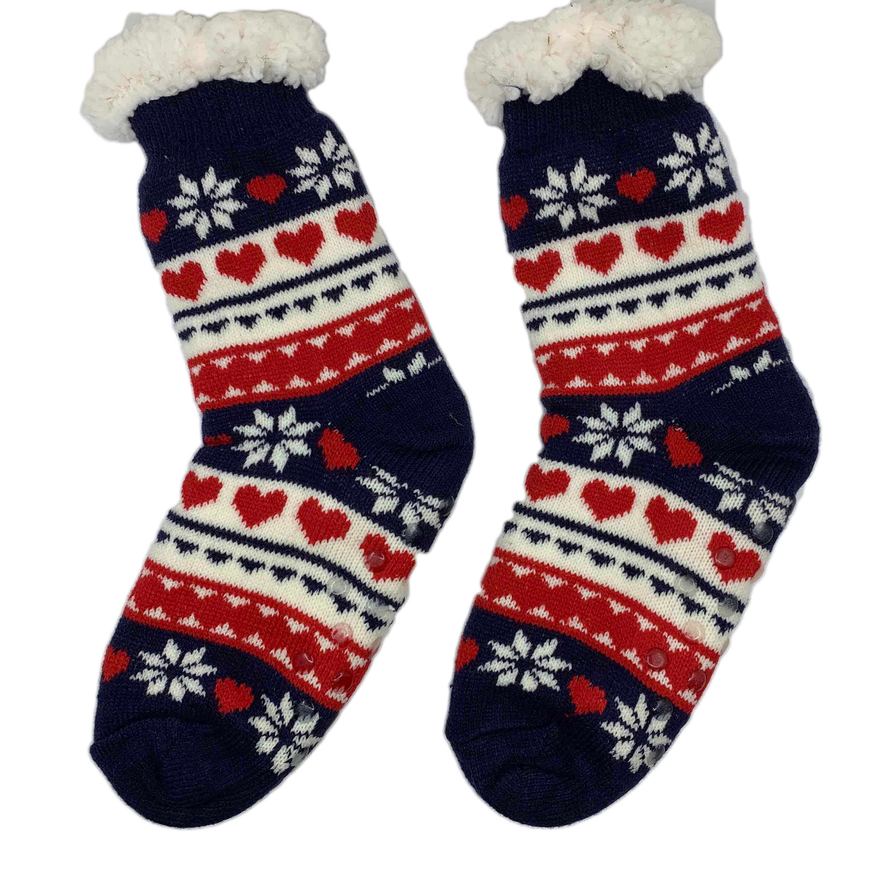 freundlicher Warme Plüsch Rutsche Socken drinnen Kind Mädchen Jungen Komfort Weichen Plüsch Karikatur Baumwolle Boden Socken Winter Schlafzimmer warm Halten: Tiefe Blau / 32