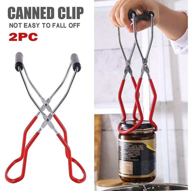 Canning Jar Lifter Tongs Stainless Steel Jar Lifter With Grip Handle Canning Jar Lifter Tongs For Safe And Secure Clip