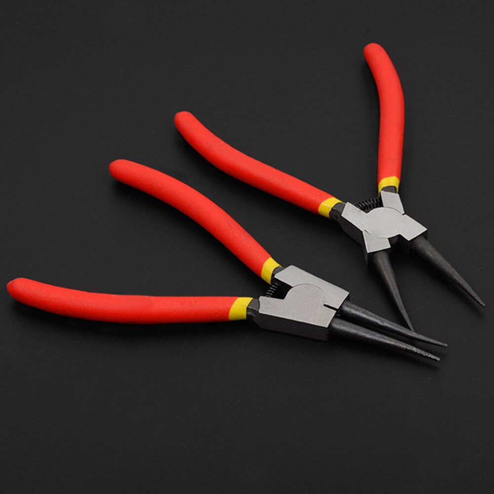 4-piece portable internal and external pliers fixed pliers multifunctional pliers set crimping tool straight and curved snapring