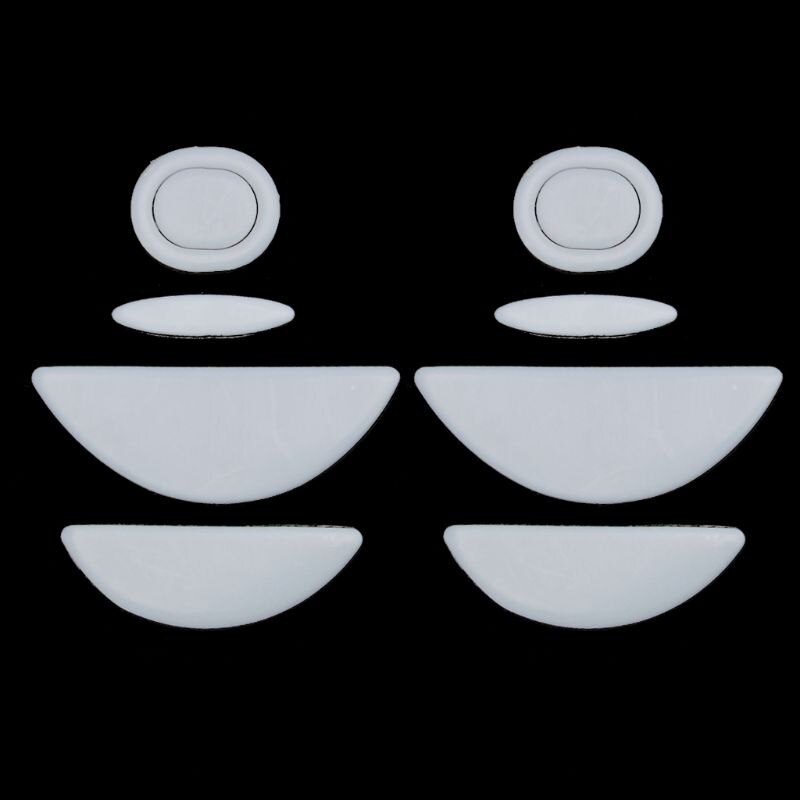 2 sets/package tiger gaming mouse feet mouse skate for logitech  mx518 /g400 /g400s white mouse glides curved edge