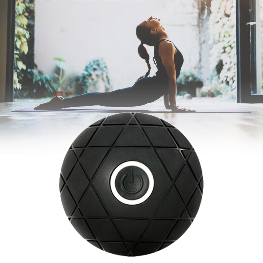 Usb Electric Massage Ball Rubber Vibration Muscle Massager Fitness Exercise Yoga Fascia Handball Pilates Sensory Balls