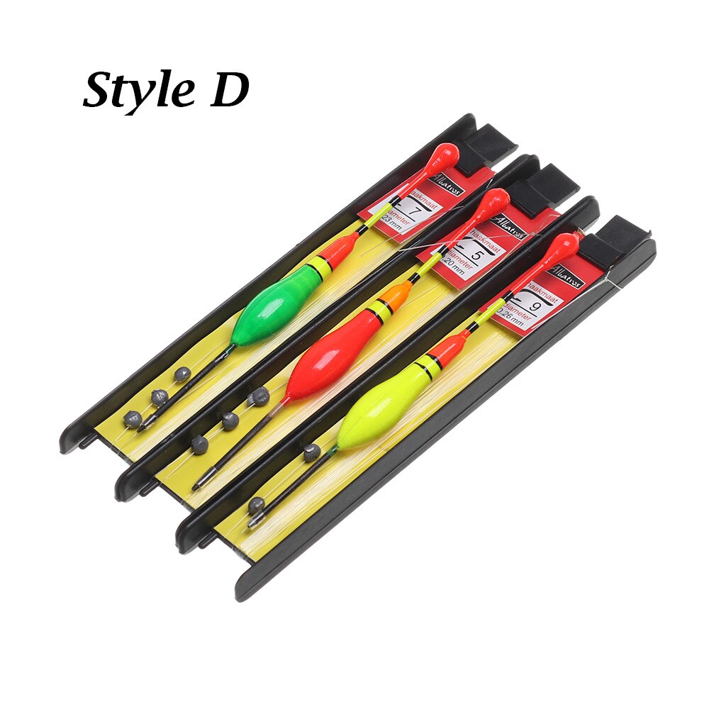 3 Pcs Fish Float Fishing Line Bobber Hook Lead Set Fishing Tackle Ice Fishing Buoy Outdoor Fish Floating Carp Accessories: Style D