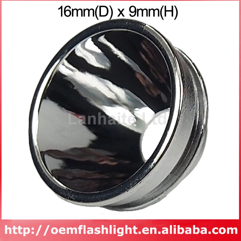 16mm( d ) x 9mm( h) op aluminium reflektor