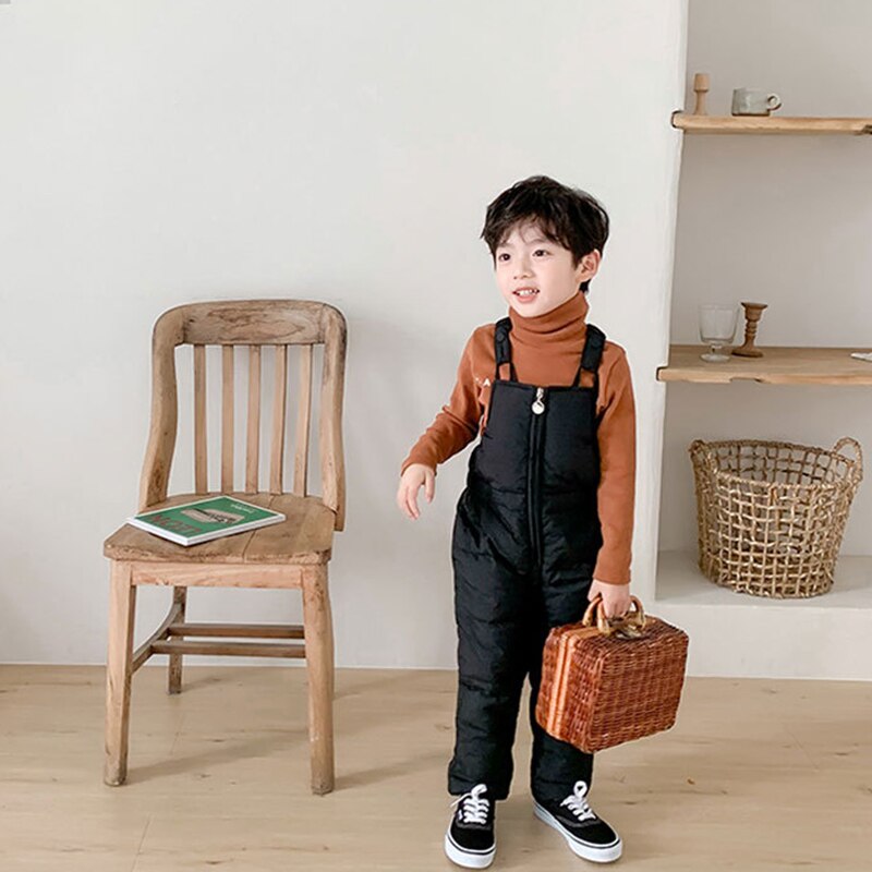 Kinderen Winter Warm Overalls Meisjes & Jongens Winter Dikke Broek Katoen Vulling Kids Overalls Voor Meisjes 1-5 Jaar kinderen Jumpsuit