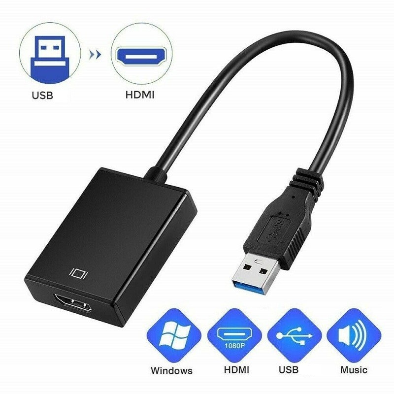1080P USB 3.0 naar HDMI-compatibele converter Multi Display grafische adapter voor PC Laptop Projector HD externe videokaart
